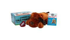 Puppy Heartbeat Stuffed Toy for Dogs, Calming Aid & Anxiety Relief (Brown)