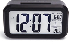 LED Digital Alarm Clock – Large LCD Display, Snooze, Temperature, Smart Brightness