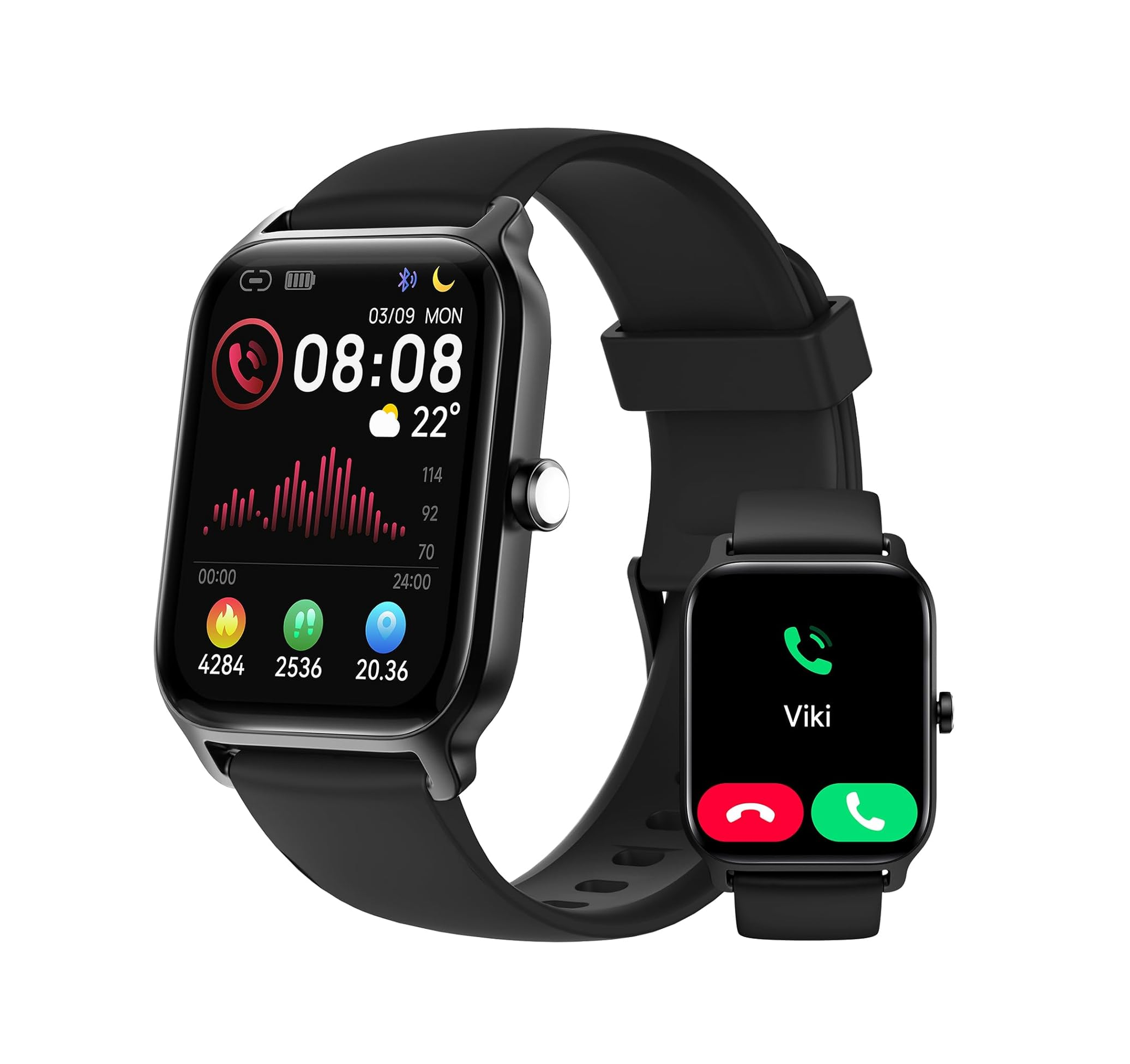 Smart Watch for Men & Women – 1.8" HD Display, Alexa Built-in, Calls, Fitness Tracker