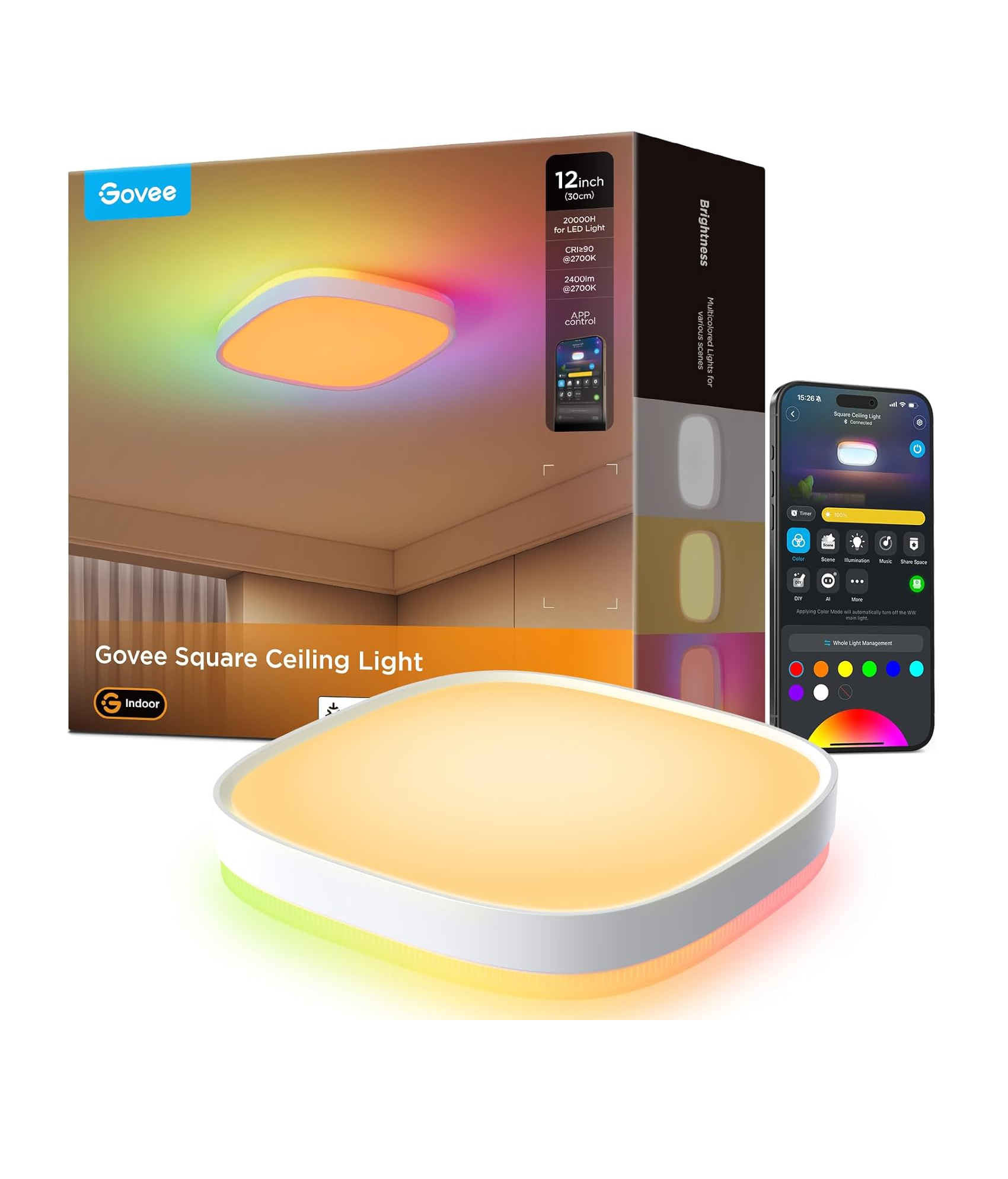 Smart RGBIC 30cm LED Ceiling Light