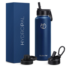 Vacuum Insulated Stainless Steel Water Bottle with Straw & Spout Lids