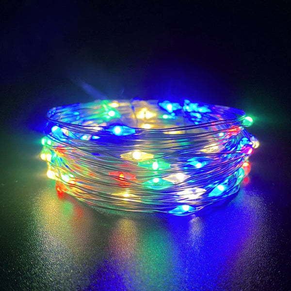 10M,100LEDs Battery Powered Fairy Lights - Waterproof String Lights with Timer & 8 Modes, Multicolor