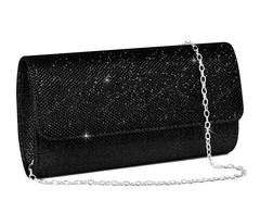 Elegant Glitter Evening Clutch Bag with Chain Strap – Sequins Envelope Purse