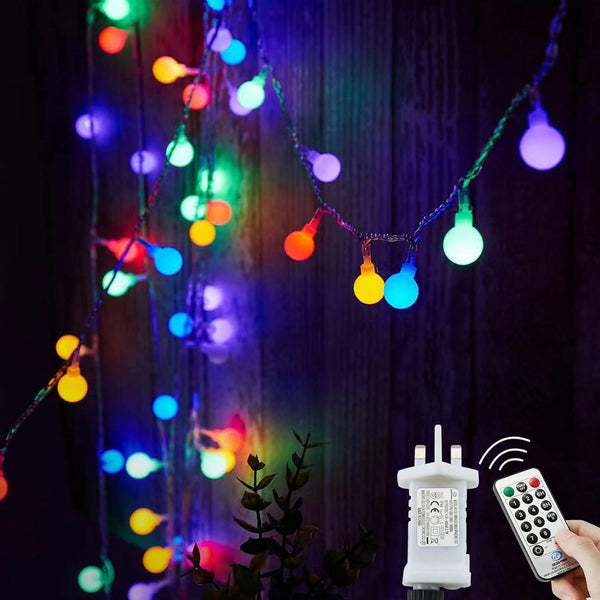Fairy Lights Plug in 120 LEDs Globe String Lights