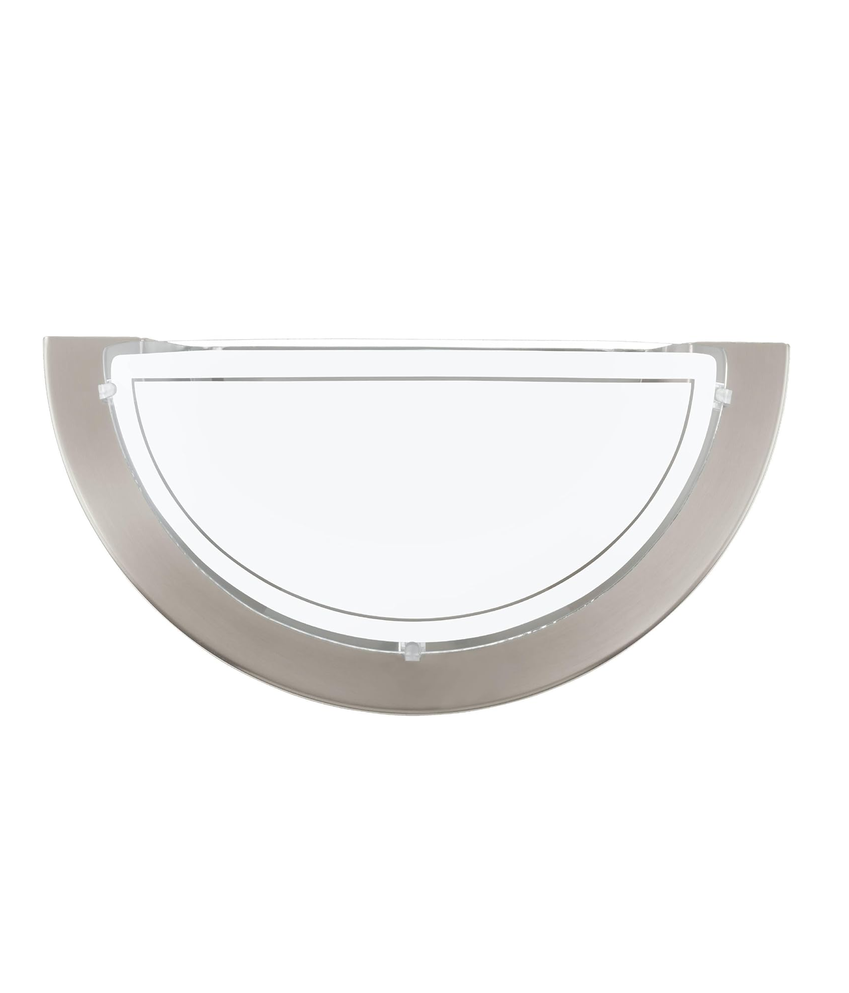 Planet 1 Satin Nickel Wall Light with White Glass Shade