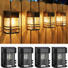 4-Pack Solar Fence Lights, Waterproof Retro LED Wall Lights for Outdoor Garden Fence