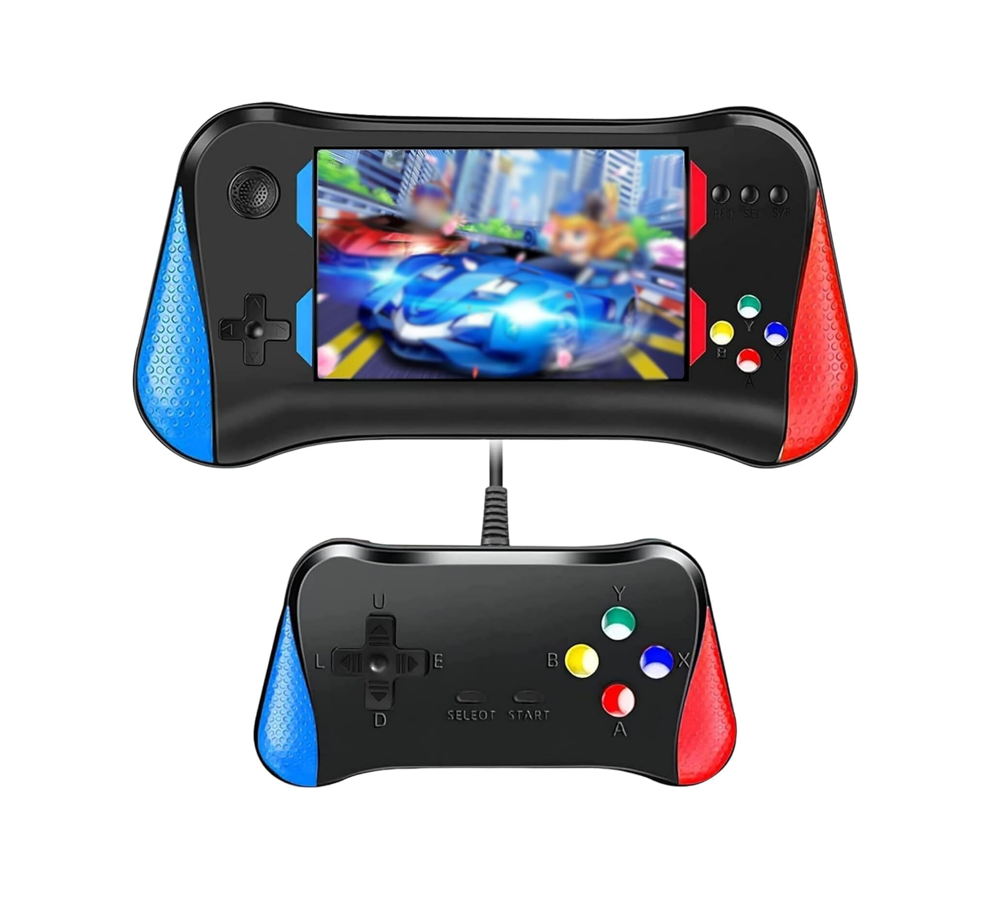 Retro Handheld Game Console with 500 Classic Games, 3.5” Screen & TV Output (Red)