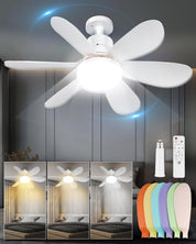 Socket Ceiling Fan with Light and Remote Control