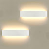 LED Wall Lights Indoor,2 Pack 16W Aluminum Wall Lamps 3000K Warm White Modern Style Up and Down Wall Light (White)