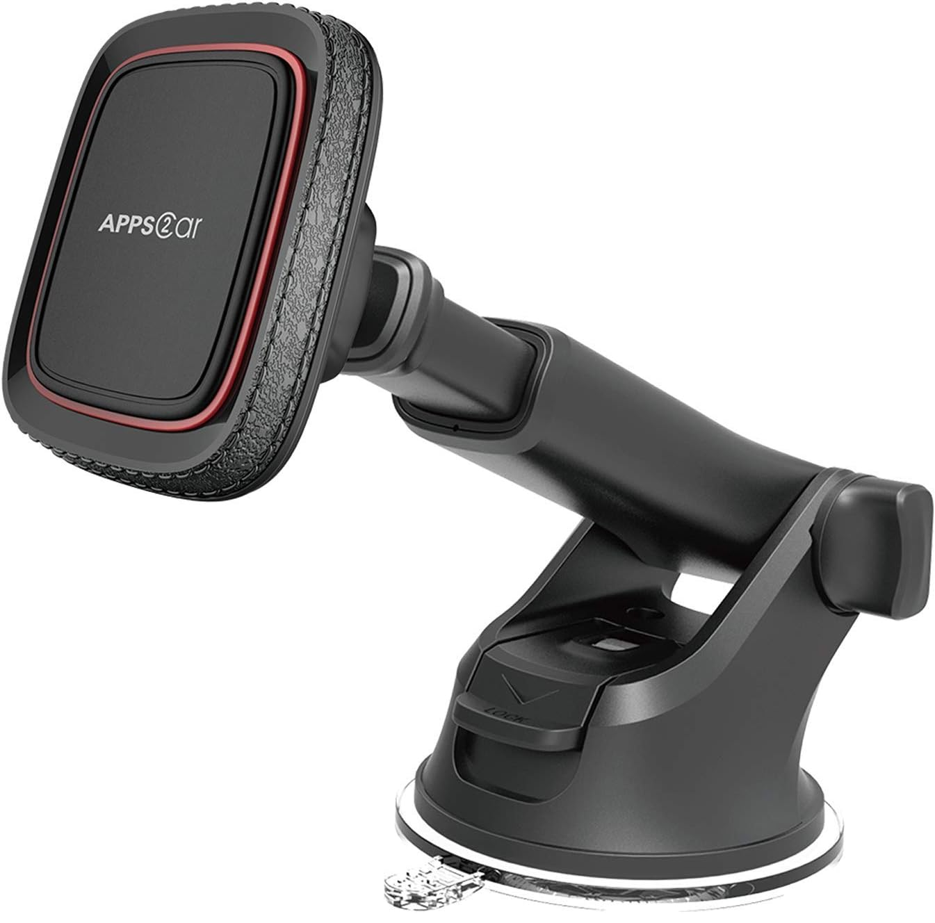 Magnetic Car Phone Mount – Universal Dashboard & Windscreen Holder with 6 Strong Magnets and Telescopic Arm