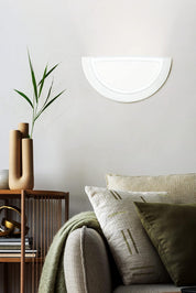 White Steel & Glass Wall Light with E27 Socket