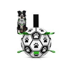 Interactive 6-Inch Dog Football Toy with Webbing, Durable Indoor & Outdoor Ball