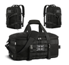 3-in-1 Tactical Gym Duffle Bag – Travel Backpack with Shoe & Wet Compartments, Black