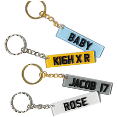 Personalised Number Plate Keychain – Custom Mini Car Licence Plate Key Ring Gift