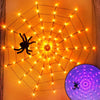 Halloween Spider Web Lights with Plush Spider Decoration