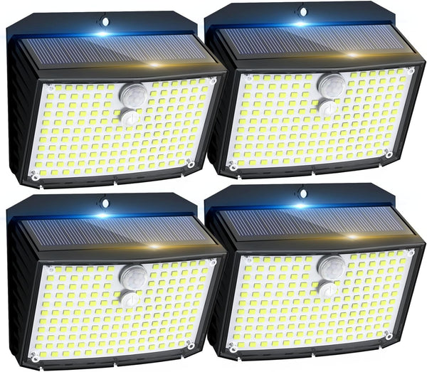 Solar Security Lights, 158 LED Solar Motion Sensor Lights, 3 Modes Solar Lights Outdoor Garden, IP65 Waterproof