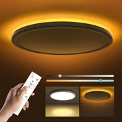 Dimmable LED Ceiling Light 24W with Remote – Adjustable Color Temperature (3000K-6500K) & Night Light Mode for Bedroom, Living Room, Kitchen