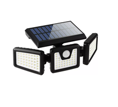 Upgraded Solar Lights Outdoor 3 Heads - 74 Solar Powered Wall Lights, 360° Rotatable, IP65 Waterproof