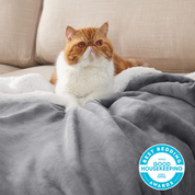 Bedsure Sherpa Fleece Throw Blanket – Soft Fluffy Microfiber Sofa & Bed Blanket, Silver Grey, 150x200 cm