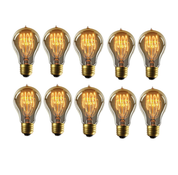 A19 E27 40W Amber Glass Bulb – Warm White, (Pack of 4)