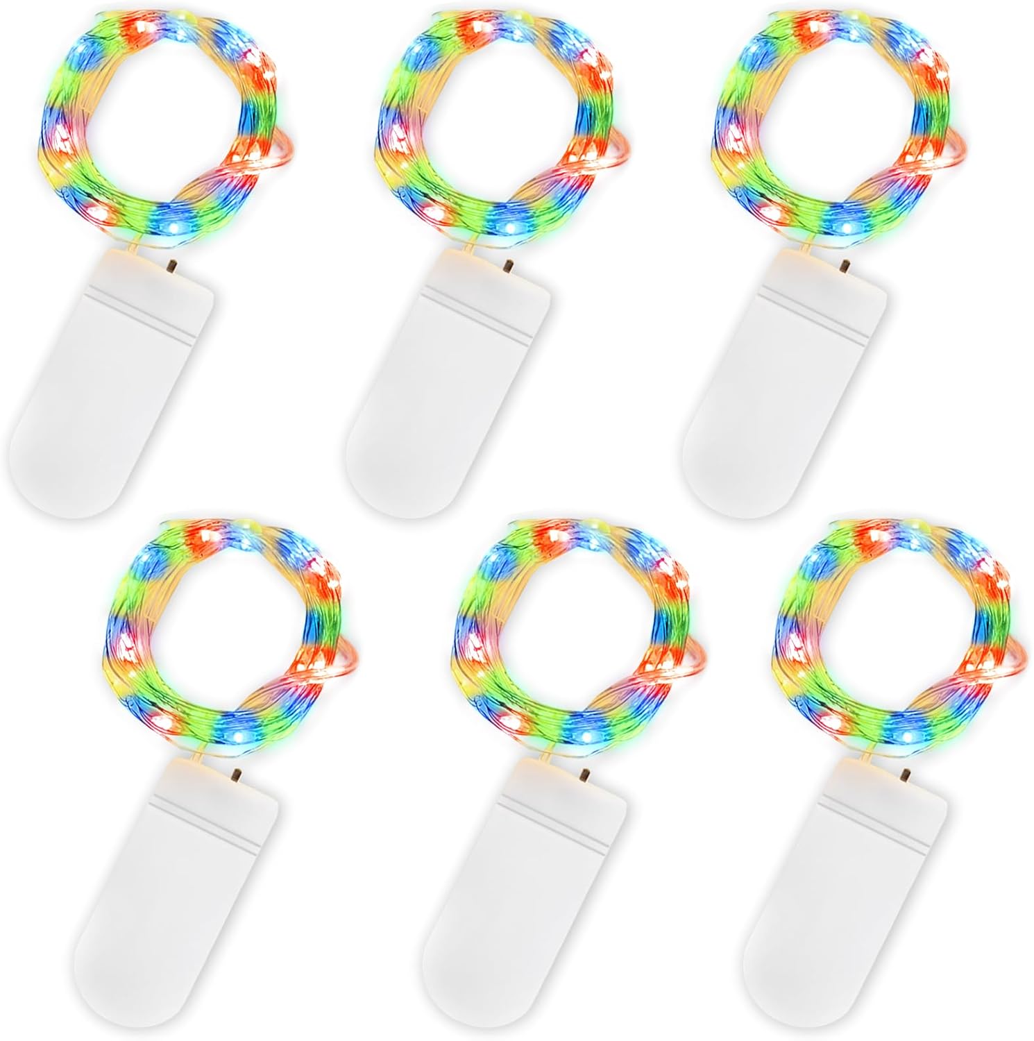 6-Pack 2M 20 LED Copper Wire Fairy String Lights