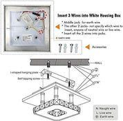 Modern LED 3-Ring Crystal Chandelier Light for Home Décor