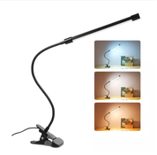 USB Clip On Desk Lamp Flexible Clamp Reading Light LED Bed Table Bedside Night