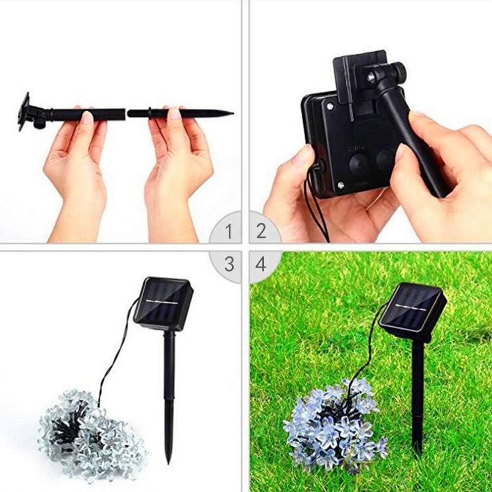 Solar Flower String Lights – 6.5m (21ft), 30 LED Warm White