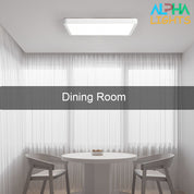 48W LED Panel Ceiling Light – 20 Inch Flush Mount White Fixture for Kitchen, Bedroom & Living Room