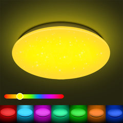 Smart LED Ceiling Light Dimmable with WiFi App & Alexa Voice Control, RGB Color Changing Lamp