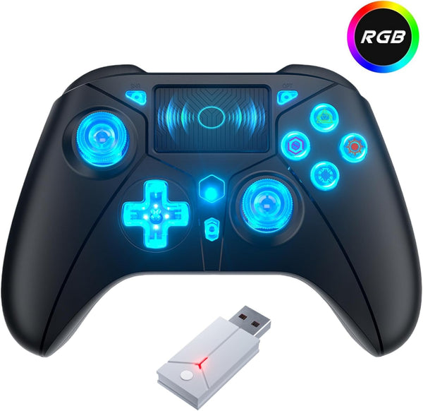 Wireless PS5 Controller – Dual Vibration, Motion Control, LED, Turbo, Touchpad, 2.4G