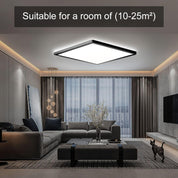 Flush Mount Square Black LED Ceiling Light
