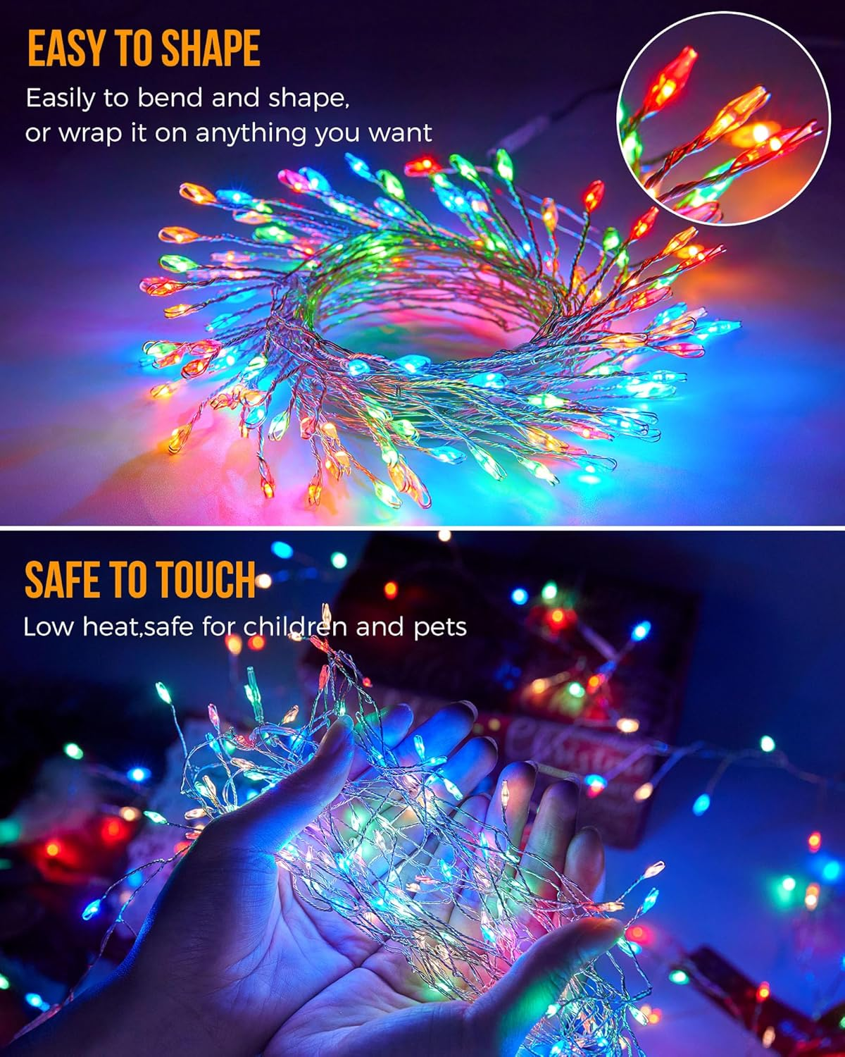 120 LEDs Firecracker Fairy Lights
