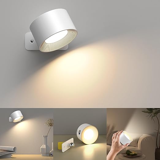 LED Wall Light with 3 Color Modes & Brightness Levels