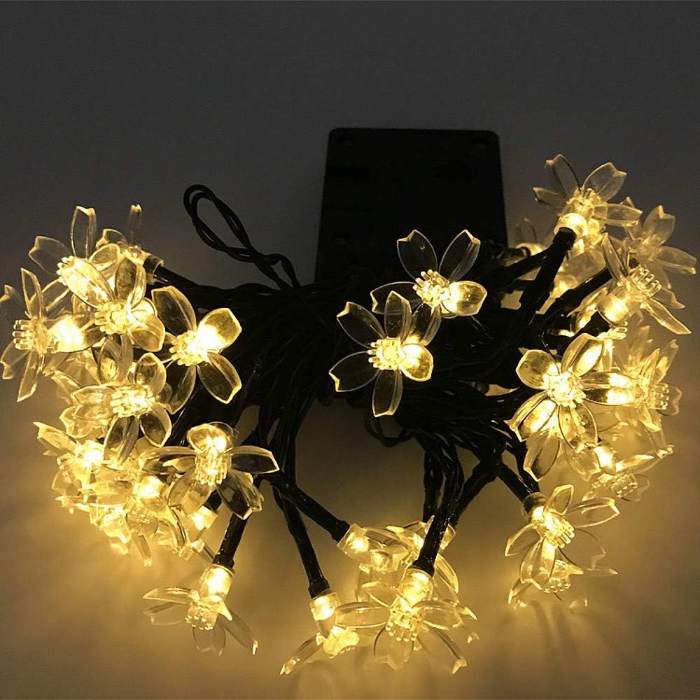 Solar Flower String Lights – 6.5m (21ft), 30 LED Warm White