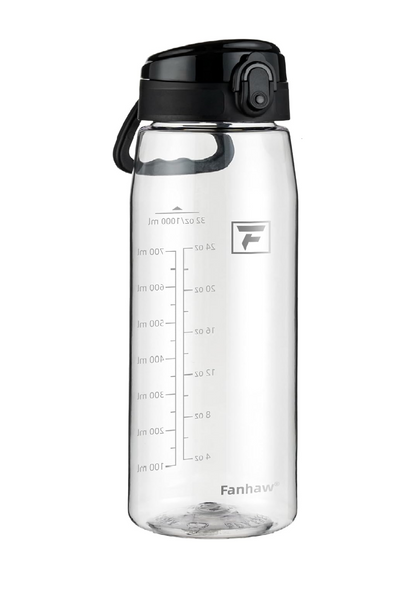 1L Clear Tritan Water Bottle with Chug Lid – Leakproof BPA-Free Sports Bottle