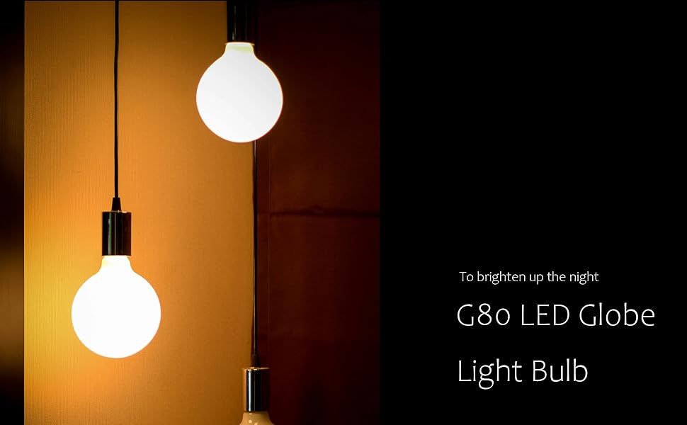 7W E27 LED Globe Bulb, Energy-Efficient, Frosted G80 Light Bulb