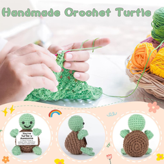 Handmade Crochet Mini Turtle – Cute Motivational Gift & Inspirational Decor