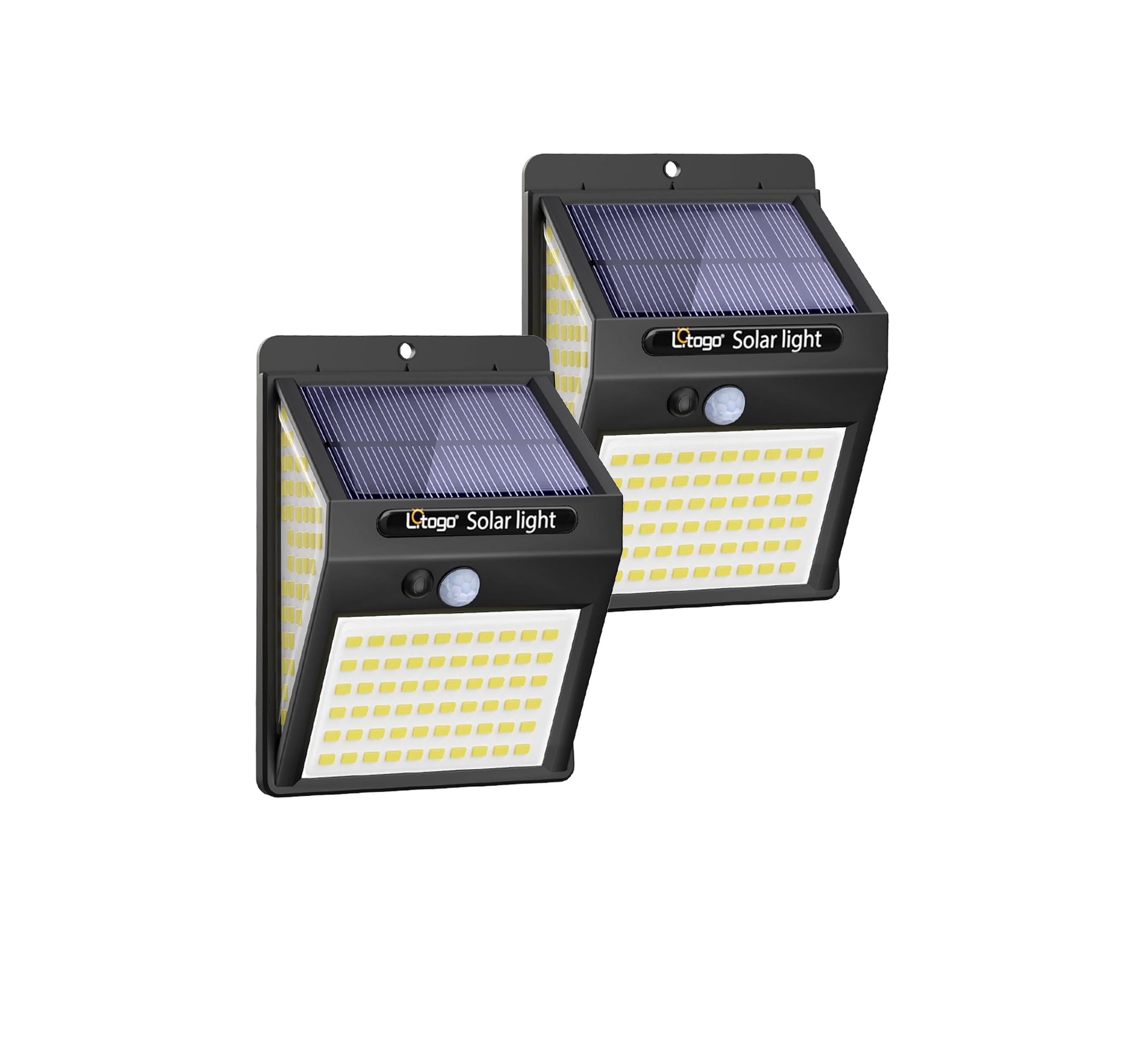 140 LED Solar Security Lights Outdoor, 270° Motion Sensor Wall Light, IP65 Waterproof