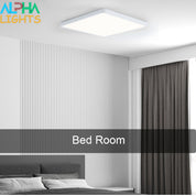 48W LED Panel Ceiling Light – 20 Inch Flush Mount White Fixture for Kitchen, Bedroom & Living Room