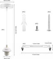 Pendant Light Fitting Set with E27 Holder, Ceiling Rose & Hanging Suspension Kit