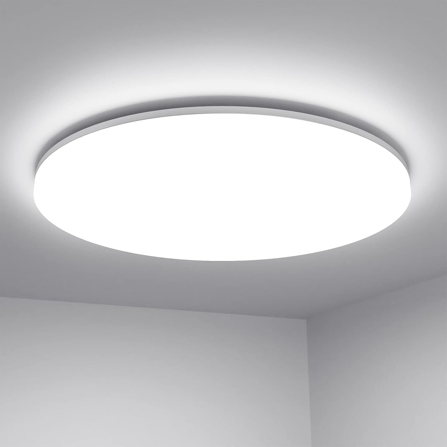 LED Ceiling Light Square, 28W 3200LM, 3 Color Temperature (3000K/4000K/6500K), IP54 Waterproof Flush Mount Light for Bathroom, Bedroom, Kitchen & Hallway