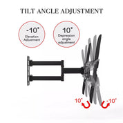 32"-65" Heavy Duty Tilt Corner TV Mount Flexible Full Motion Swing Arm Bracket