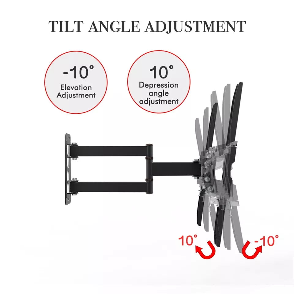 32"-65" Heavy Duty Tilt Corner TV Mount Flexible Full Motion Swing Arm Bracket