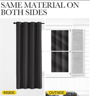 Thermal Blackout Curtains 46x54" – Grey Eyelet Room Darkening Drapes, 2 Panels