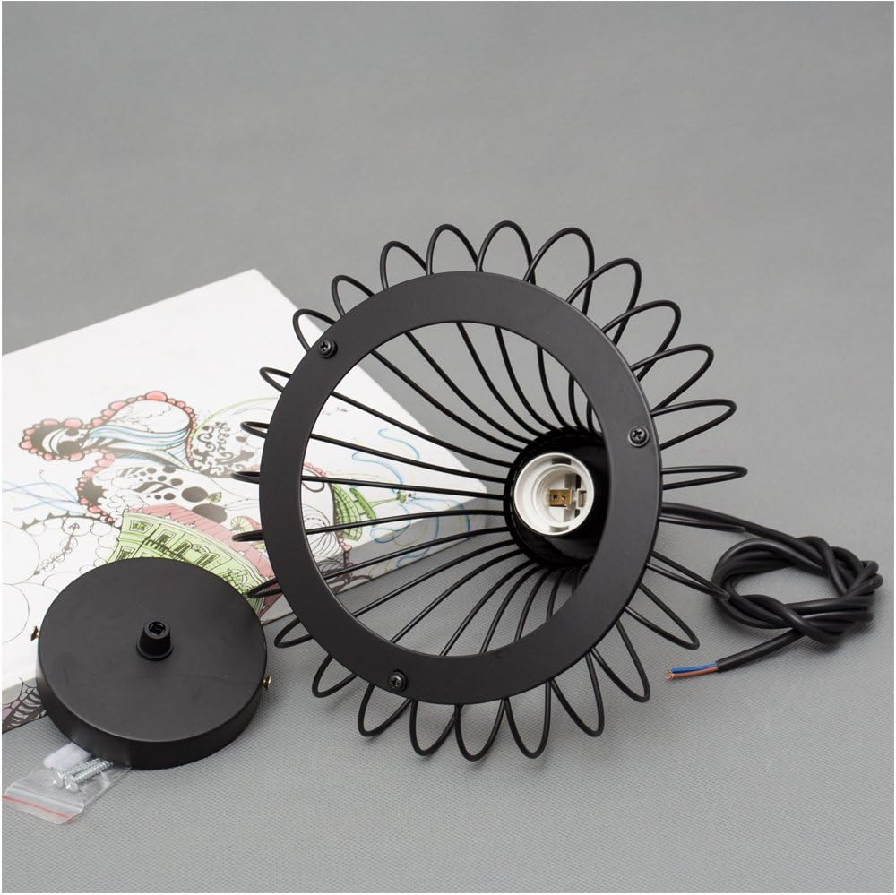 Industrial Retro Cage Ceiling Pendant Light, Vintage Hanging Lighting Fixture for Kitchen, Dining, and Loft Spaces