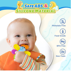 Omgpeike Baby Rattle & Teether Toy Set – 11-Piece Infant Toys with Storage Box, 0–12 Months