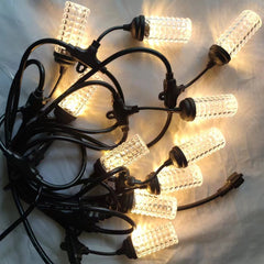 5M LED S14 Outdoor Garden Festoon String Lights - 10 Shatterproof Bulbs, 10W Long Bright Effect