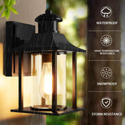 Outdoor Motion Sensor Glass Lamp