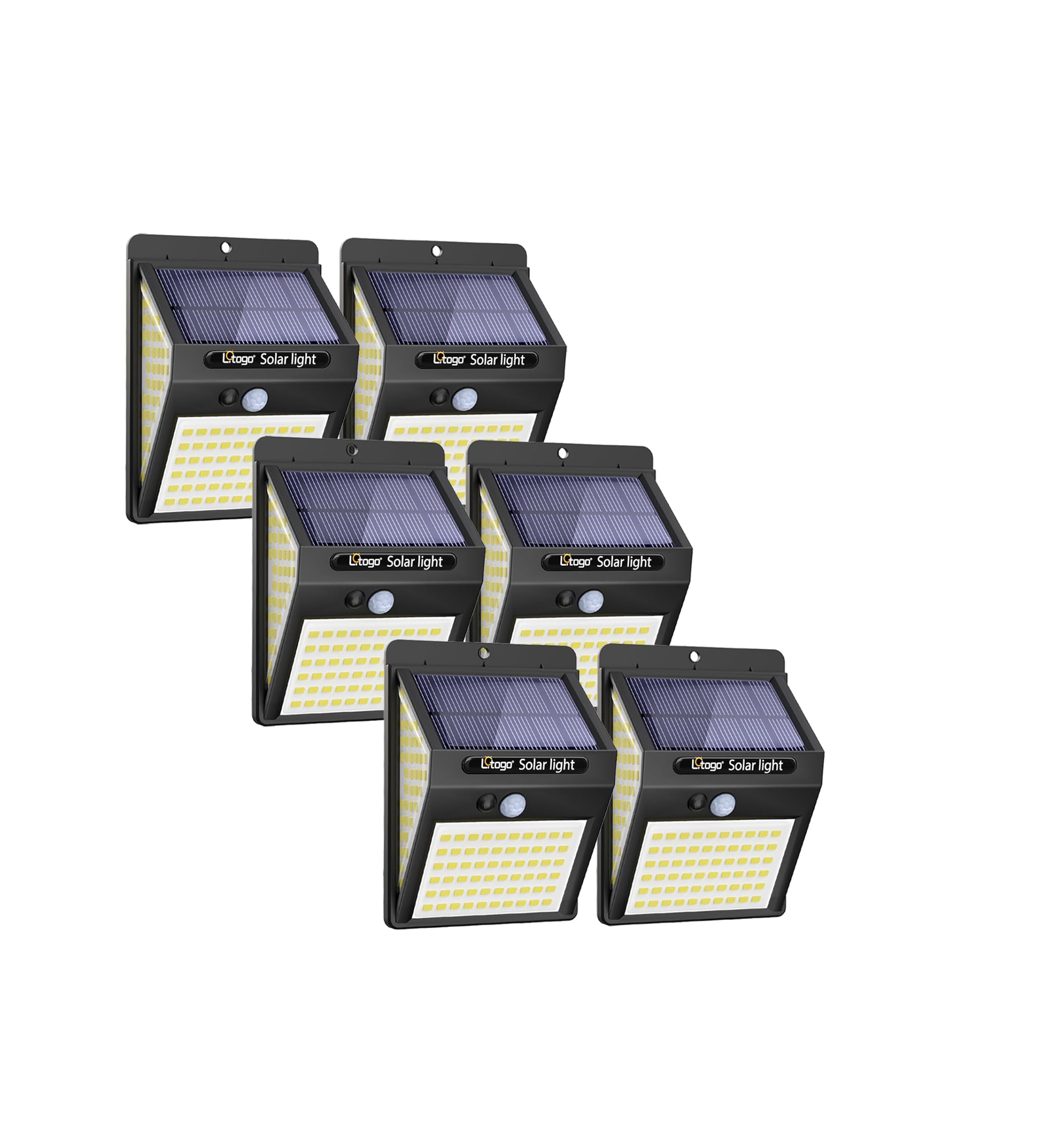 140 LED Solar Security Lights Outdoor, 270° Motion Sensor Wall Light, IP65 Waterproof